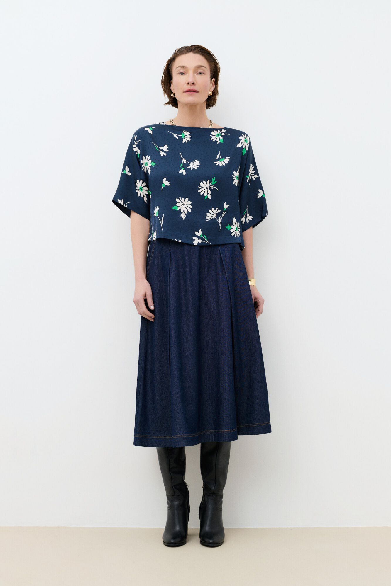 Caroll Camisa de corte reto Cscarf