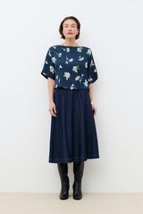 Caroll Camisa curta Cscarf Azul