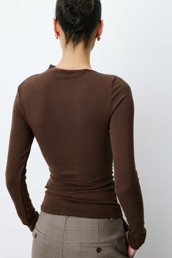 Grace & Mila Aurygny long sleeve T-shirt Dark brown