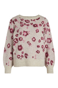 Cortefiel Wool and alpaca fleece jersey-knit jumper. Brown