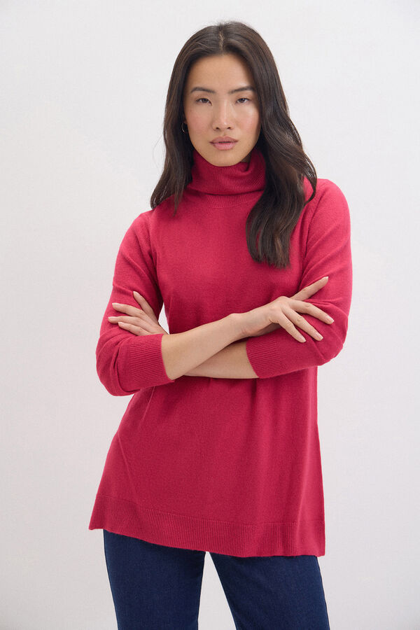 Cortefiel Polo neck jumper Pink