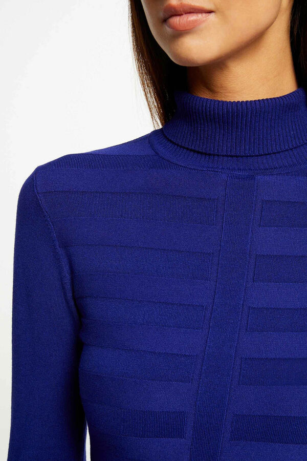 Cortefiel Long-sleeved turtleneck jumper Blue