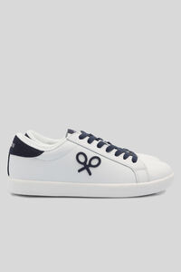 Cortefiel Navy blue tennis trainers with logo Navy