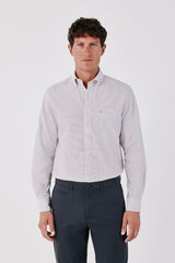 Cortefiel Candela striped Oxford shirt Pink