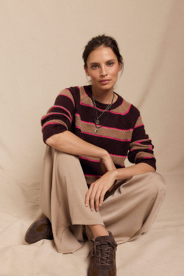 Slowlove Jersey rayas Estampado beige