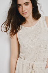 Vero Moda Crochet sleeveless top Beige