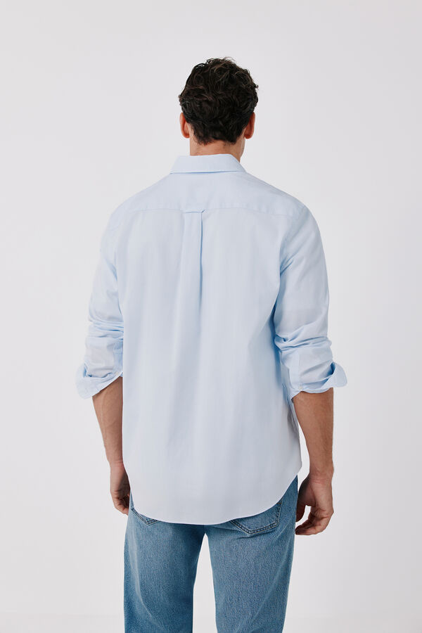 Cortefiel Plain light oxford shirt Blue