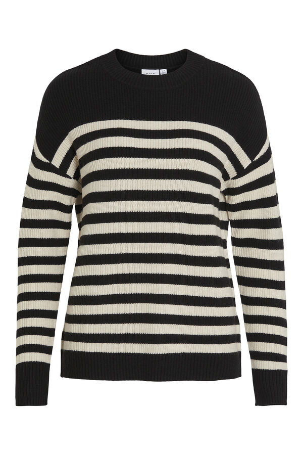 Cortefiel Soft jersey-knit jumper Black