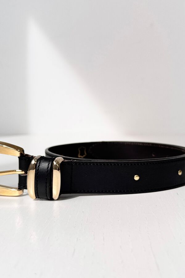 The Code Cinto de pele com tachas Preto