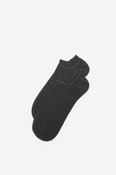 Cortefiel Plain breathable ankle socks Grey