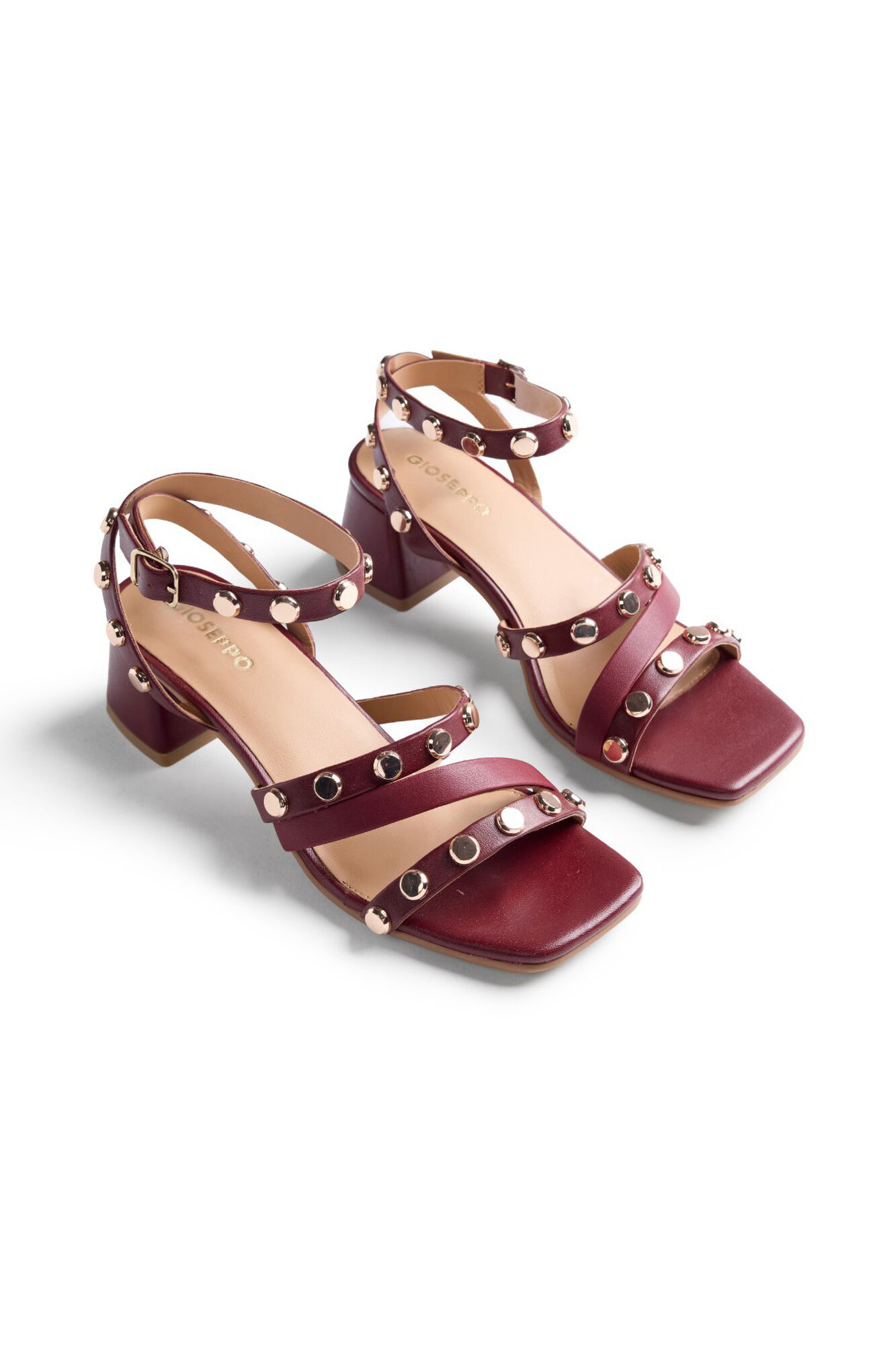 Gioseppo Sand&aacute;lias salto com tachas em pele Kasulu