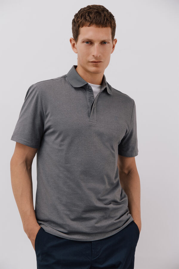 Cortefiel Polo regular fit Gris