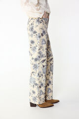 Slowlove Jeans recto flores Multicolorido