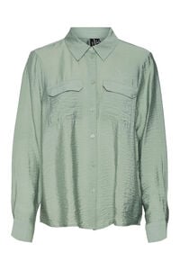 Cortefiel Long-sleeved shirt Dark green