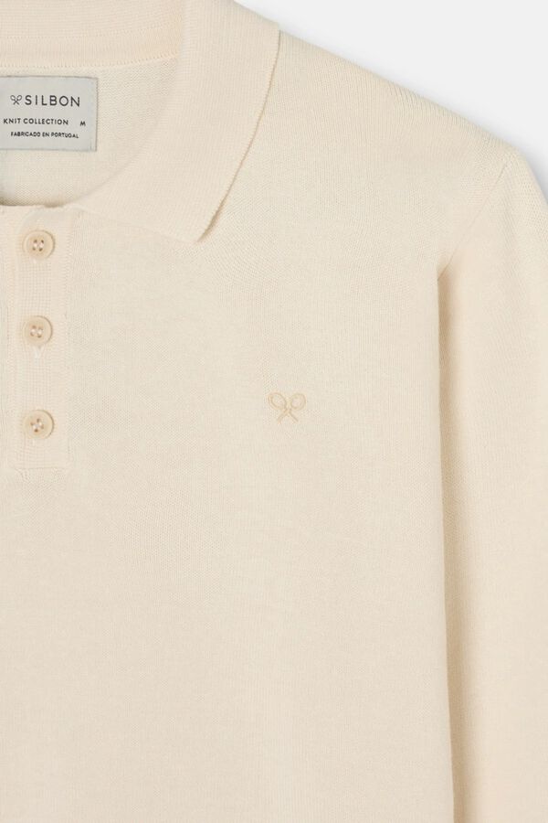 Silbon Polo neck jumper Beige