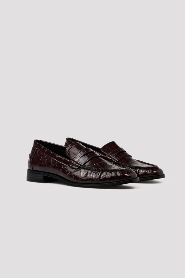 Cortefiel Mocas&iacute;n textura Marr&oacute;n
