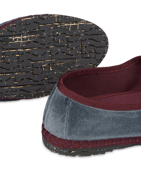 Flabelus Mery Jane de terciopelo Gris