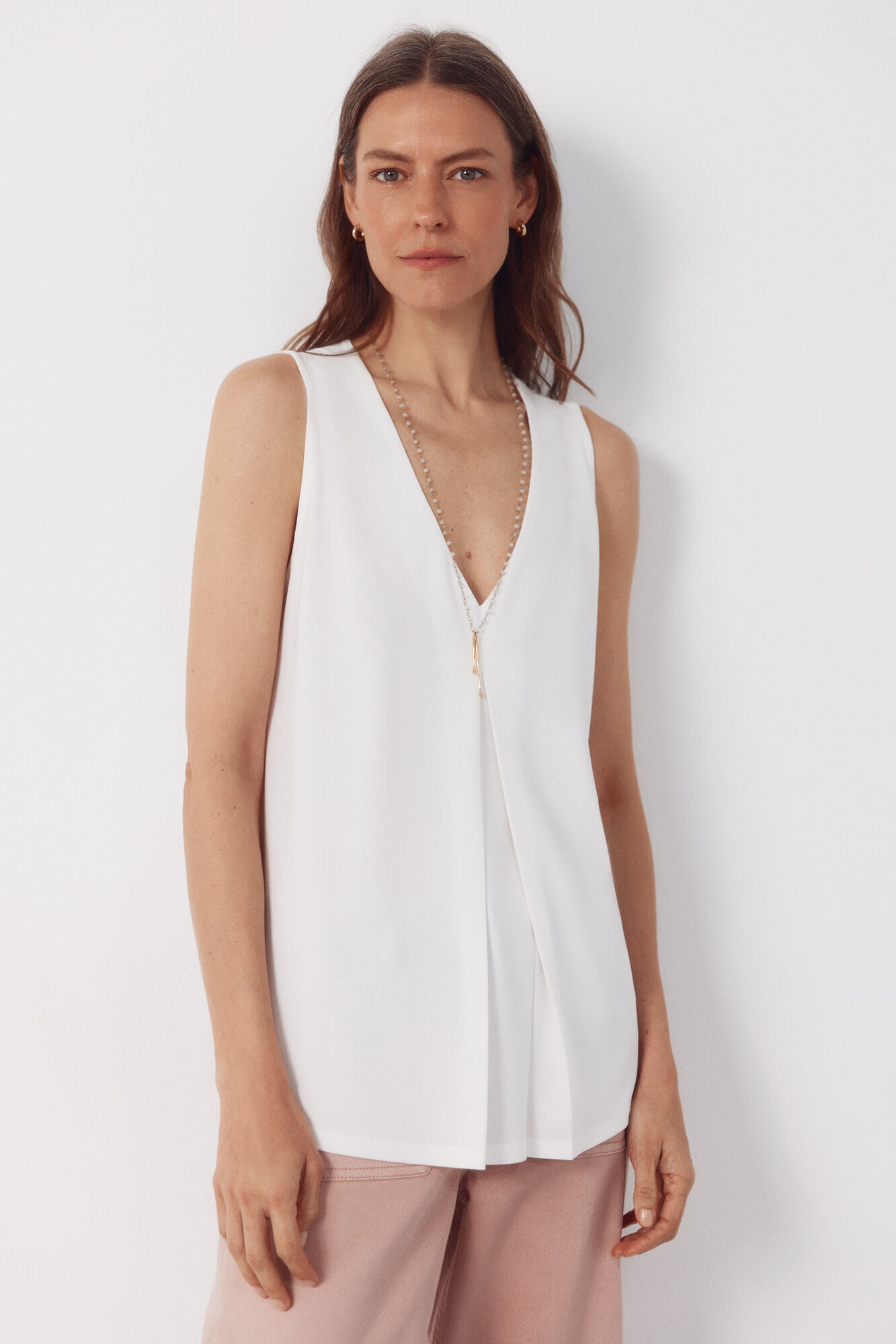 Cortefiel Long pleated top