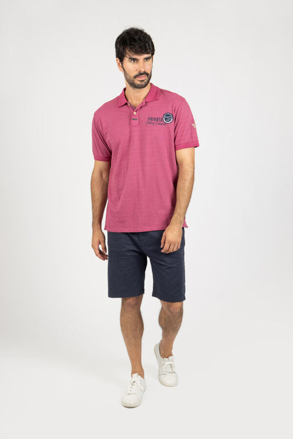 Privata Short sleeve polo shirt Fuchsia