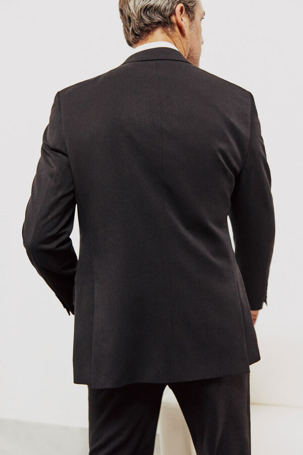Cortefiel Serie XXI textured blazer Black