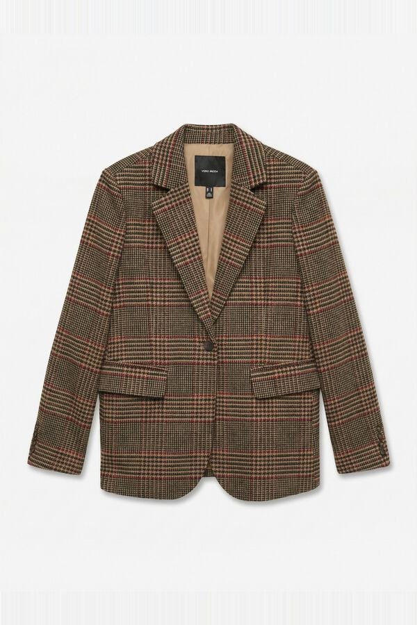 Vero Moda Blazer aos quadrados Castanho