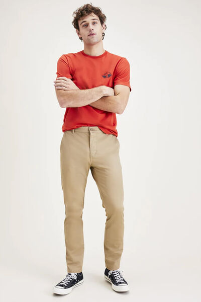 Cortefiel Pantalones chinos Skinny Fit Original para hombre Dorado