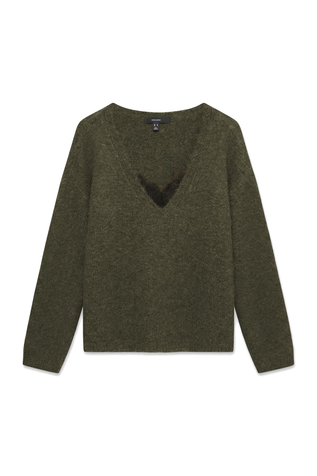 Vero Moda Camisola gola em bico com renda