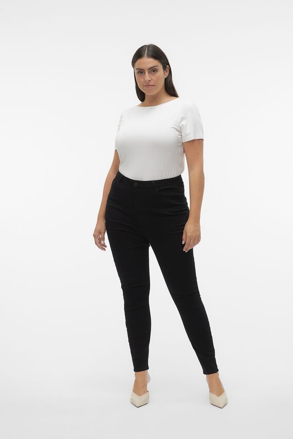 Jeans pitillo talle alto