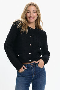 Vero Moda Casaco de malha com botões prateados