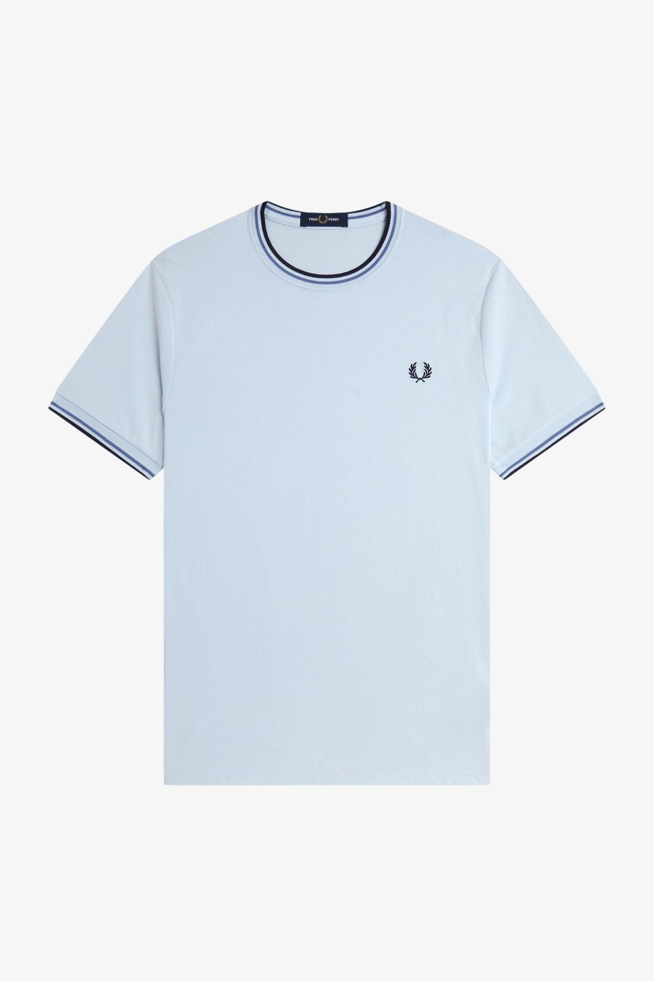 Fred Perry T-shirt com debruado com duas riscas