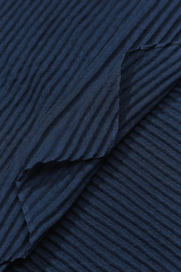 Vilanova Lenço retangular plissado Azul