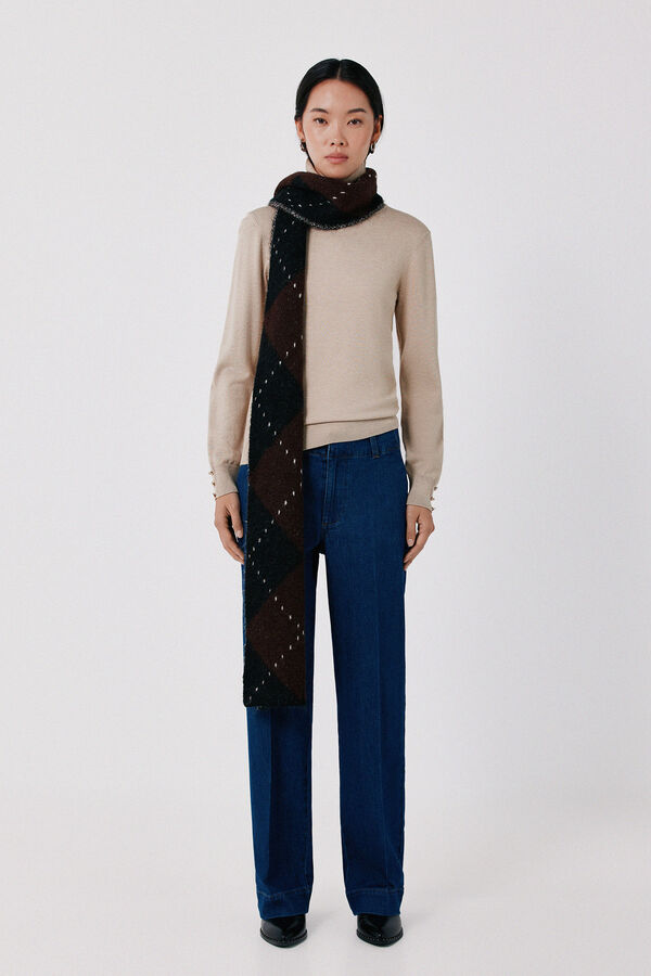 Cortefiel Straight formal jeans Blue