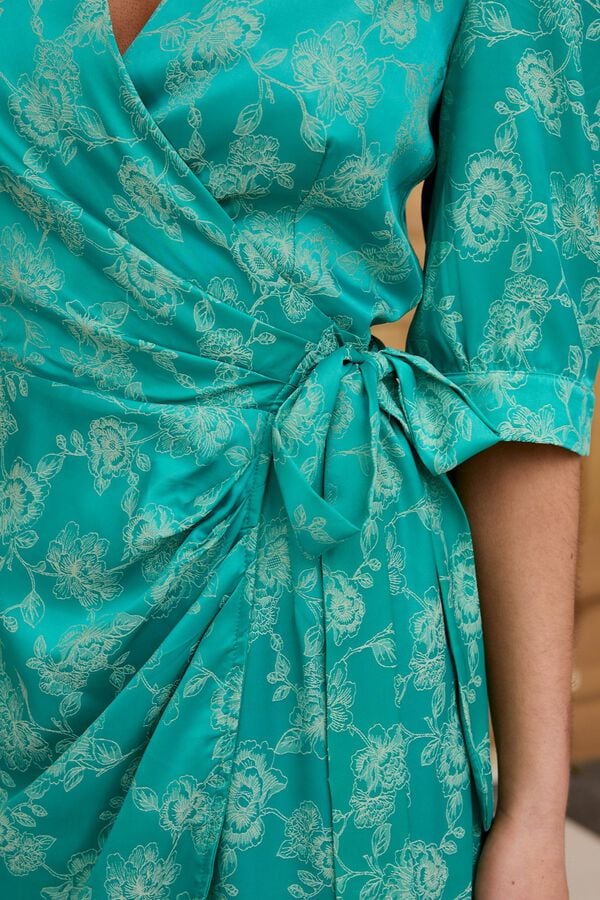 Pol&iacute;n Et Moi Vestido de convidada Teresa Azul