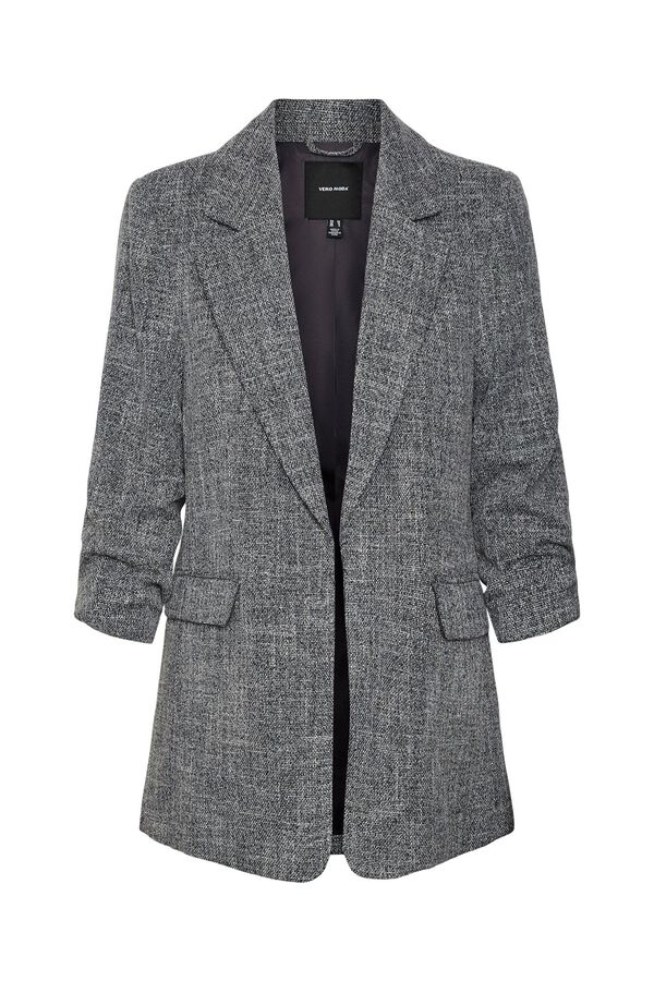 Vero Moda Curve Blazer fluida texturizada Cinzento