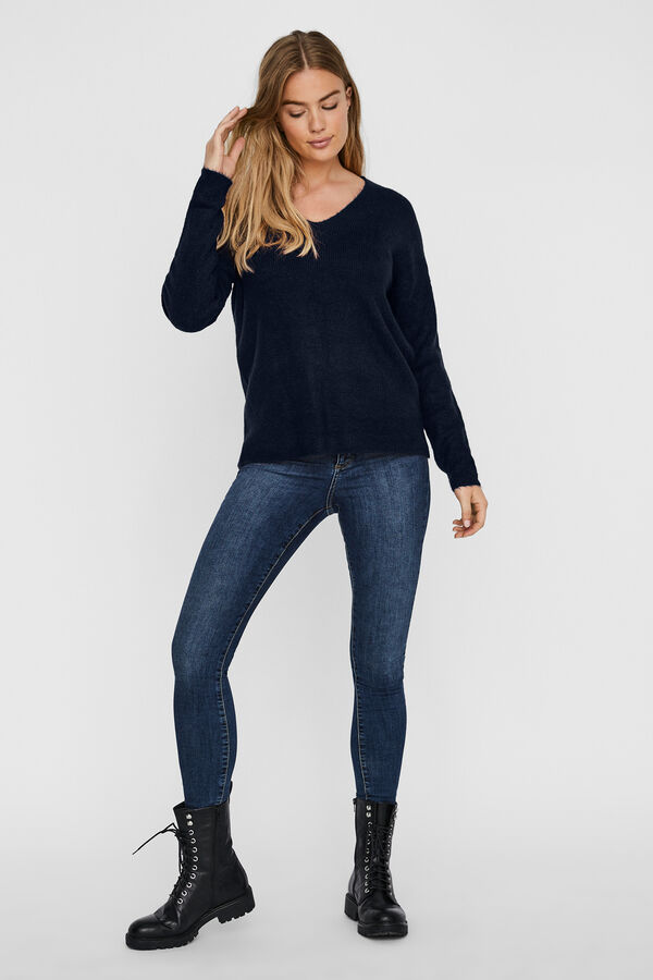 Vero Moda Camisola básico de malha Azul