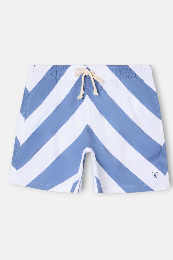 Silbon Fato de banho &agrave;s riscas Azul