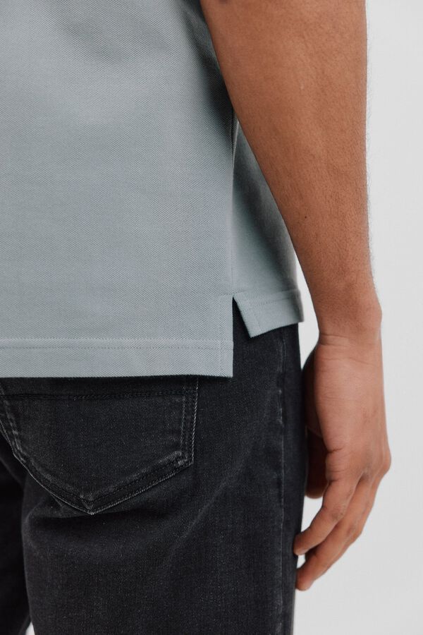 Cortefiel Basic piqué polo shirt Blue