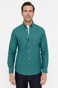 Cortefiel Plain Oxford shirt Green