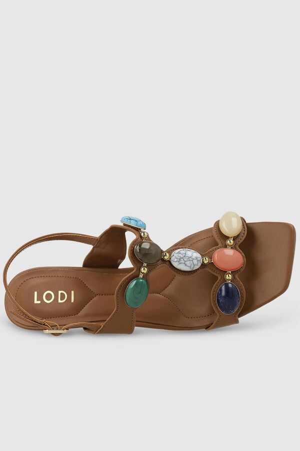 Lodi Sand&aacute;lias efeito pele Castanho