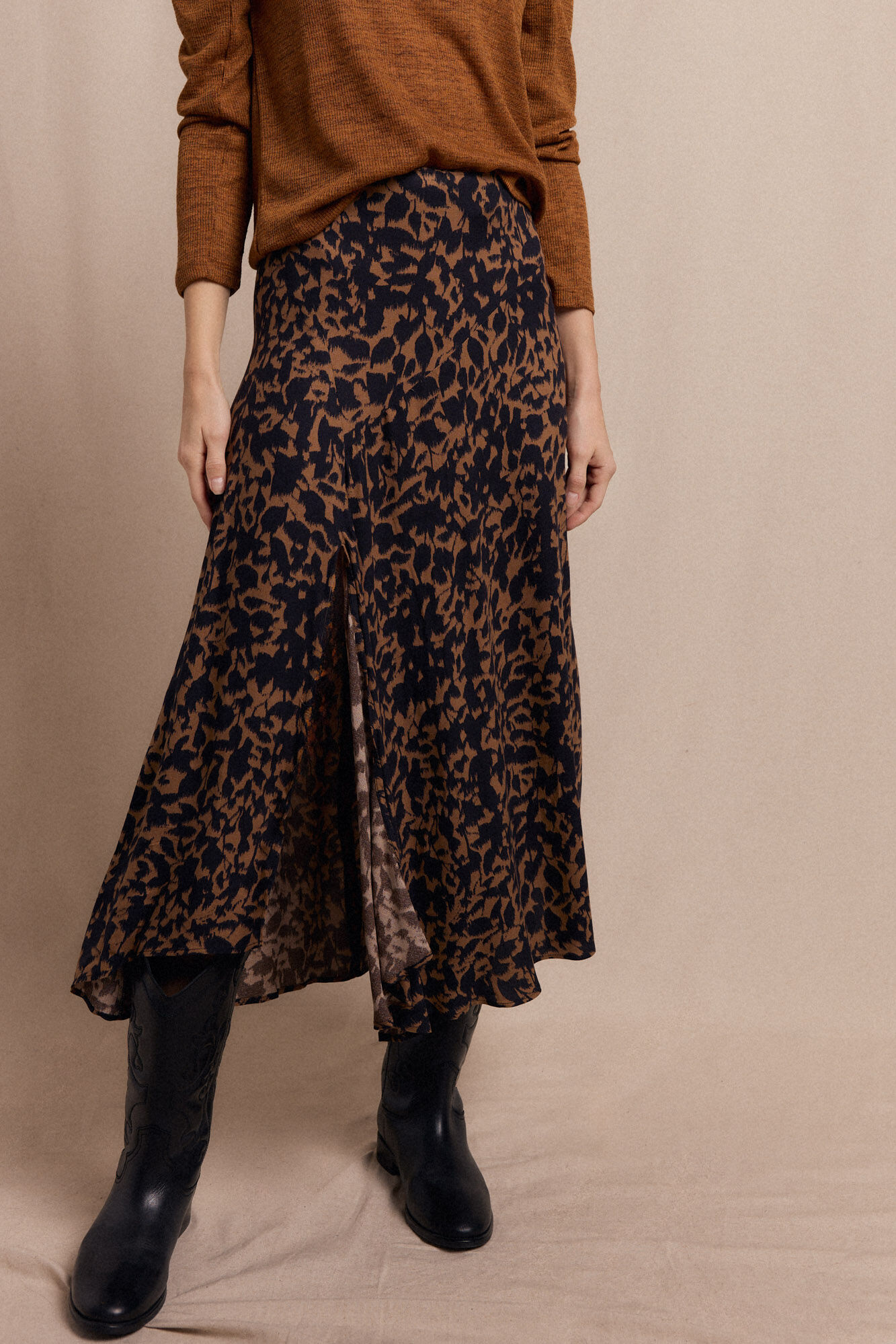 Slowlove Saia midi estampada