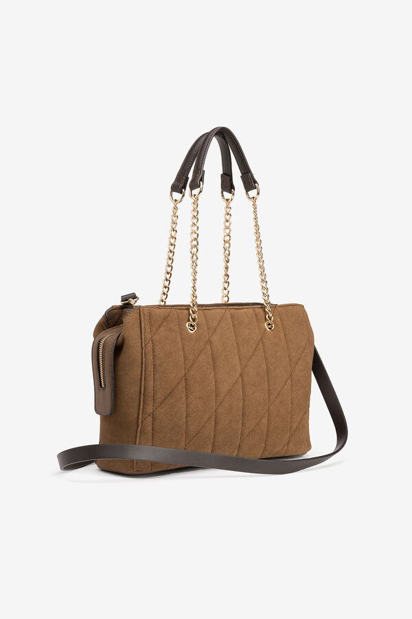 Vilanova Mala City acolchoada com efeito camurça Castanho