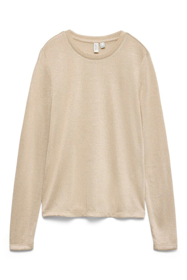 Vero Moda Top de malha com efeito metálico Tostado