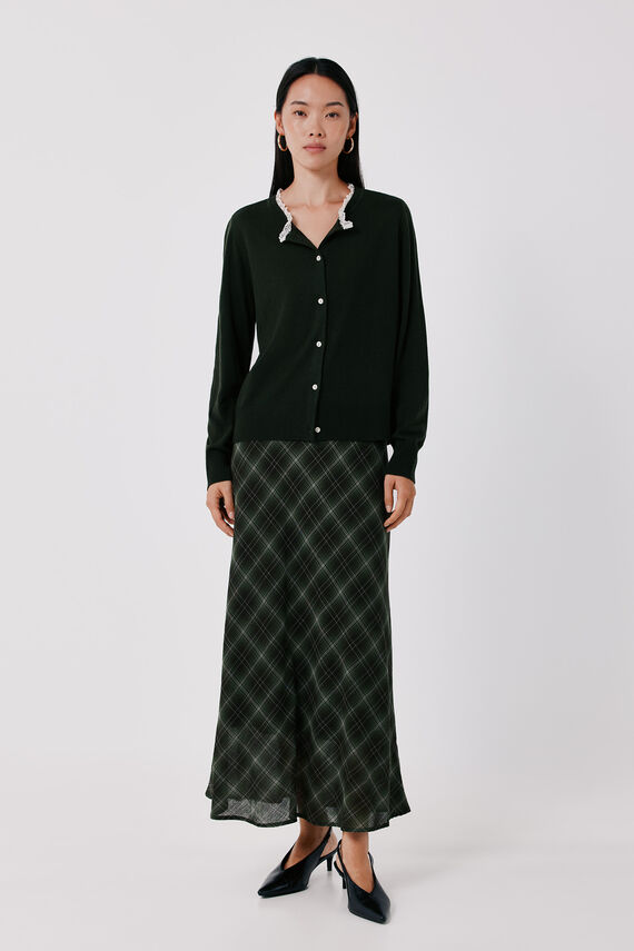 Falda midi cuadros