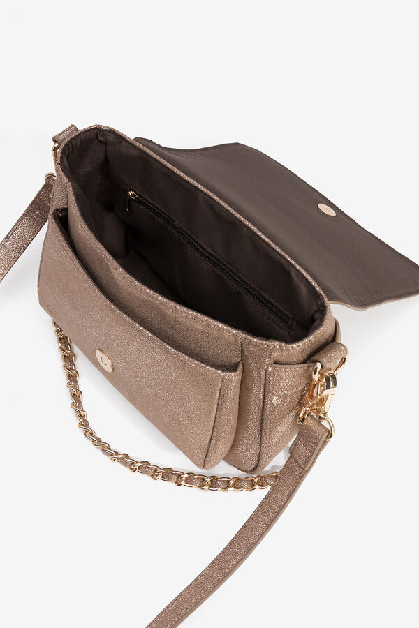 Vilanova Mala a tiracolo metalizada Dourado