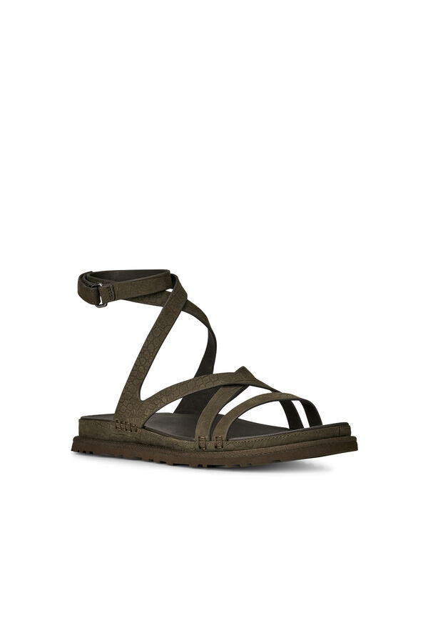 UGG Sand&aacute;lias GoldenGaze com tira no tornozelo Cinzento