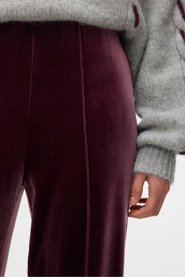 Vero Moda Cal&ccedil;a compridas de veludo Roxo