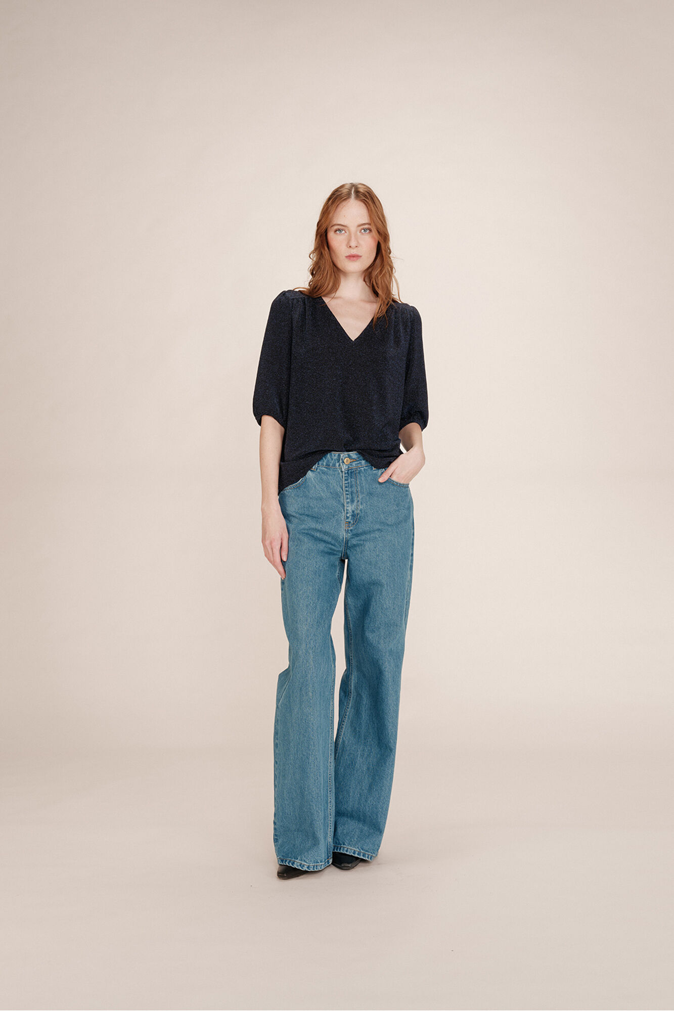 Grace & Mila Top largo de lurex 