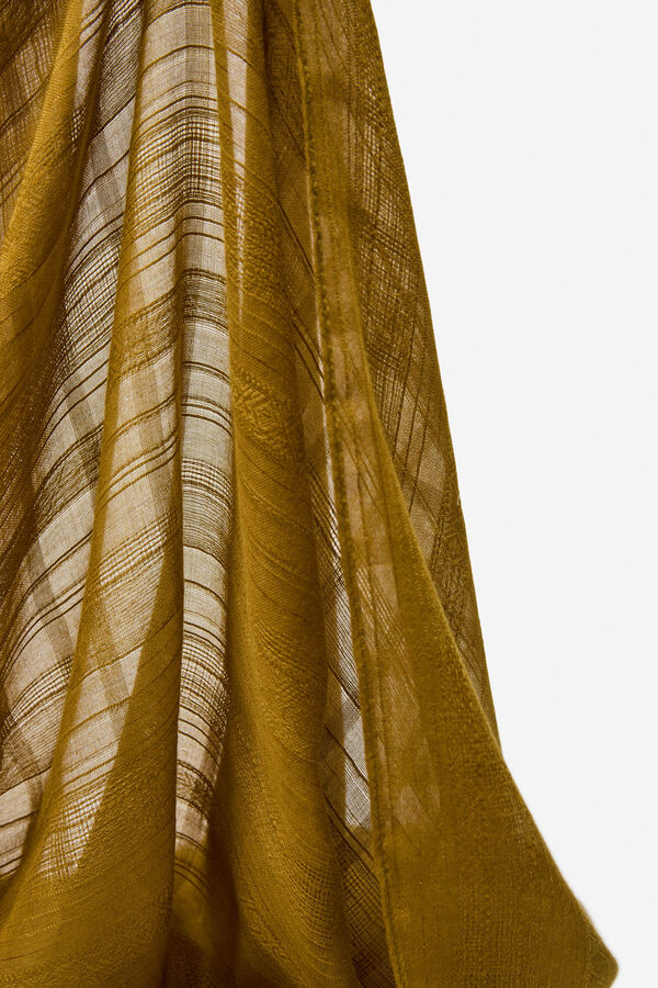 Cortefiel plain lurex scarf Gold