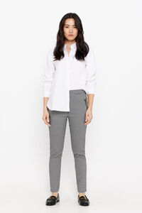 Cortefiel Skinny stretch trousers Printed white
