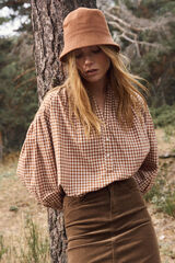 Polín Et Moi Blusa de algodão Vico Castanho